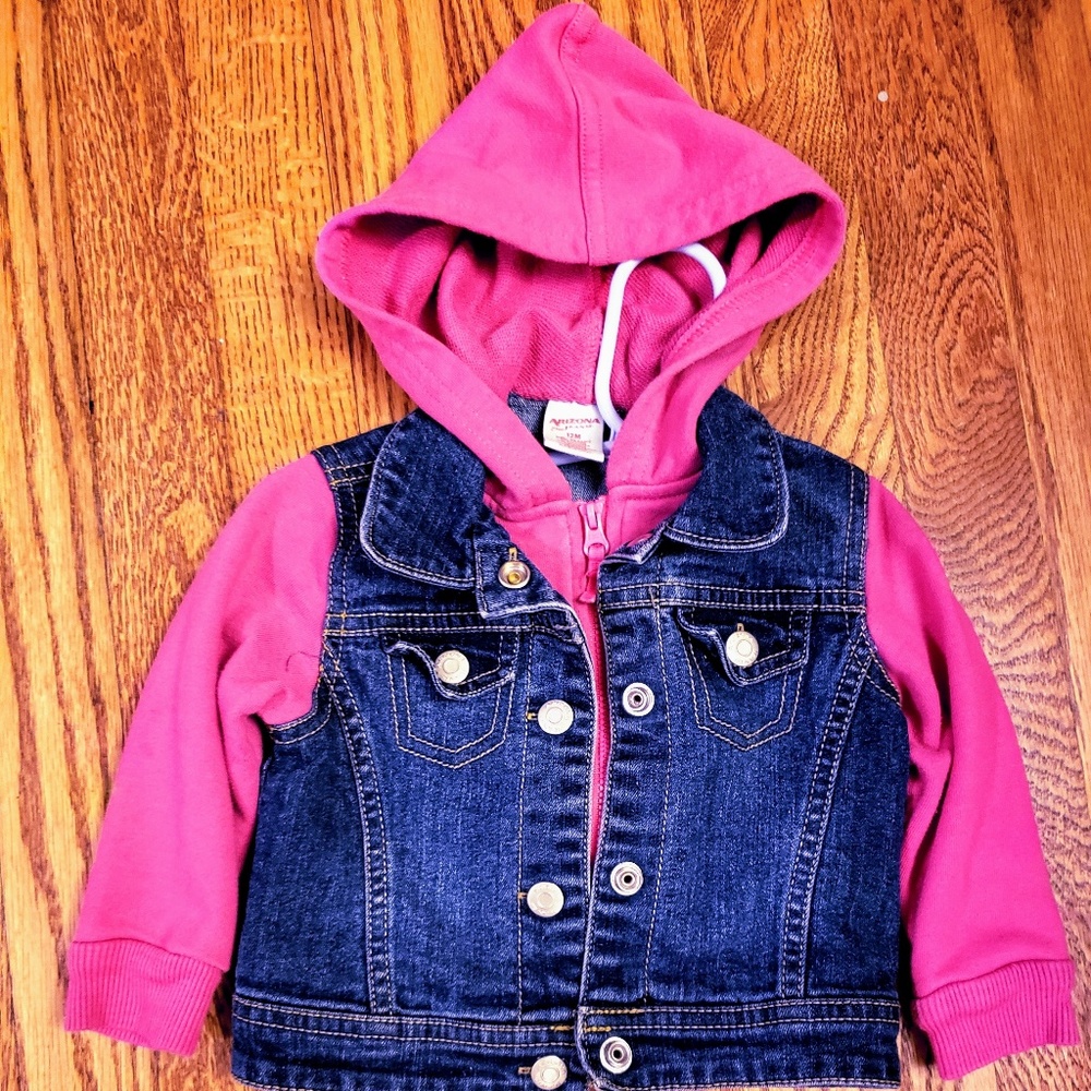 ARIZONA  SIZE 12MOS JEAN HOODIE JACKET EUC $6